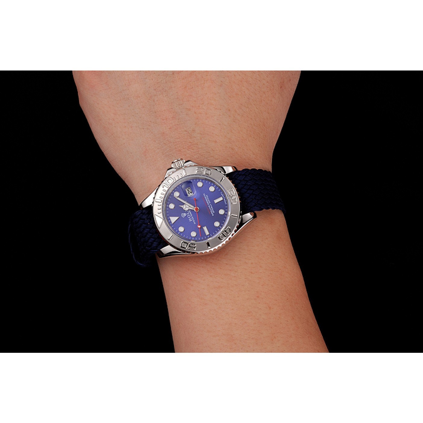 MiroTime Rolex Yacht Master Blue Dial Blue Fabric Bracelet 1453868