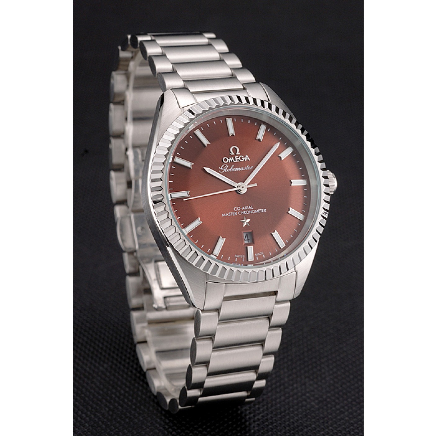 MiroTime Omega Globemaster Brown Dial Stainless Steel Case And Bracelet