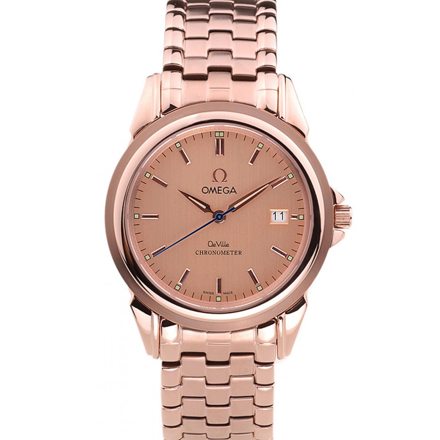 MiroTime Omega De Ville Rose Gold Dial Rose Gold Stainless Steel Bracelet 1454188