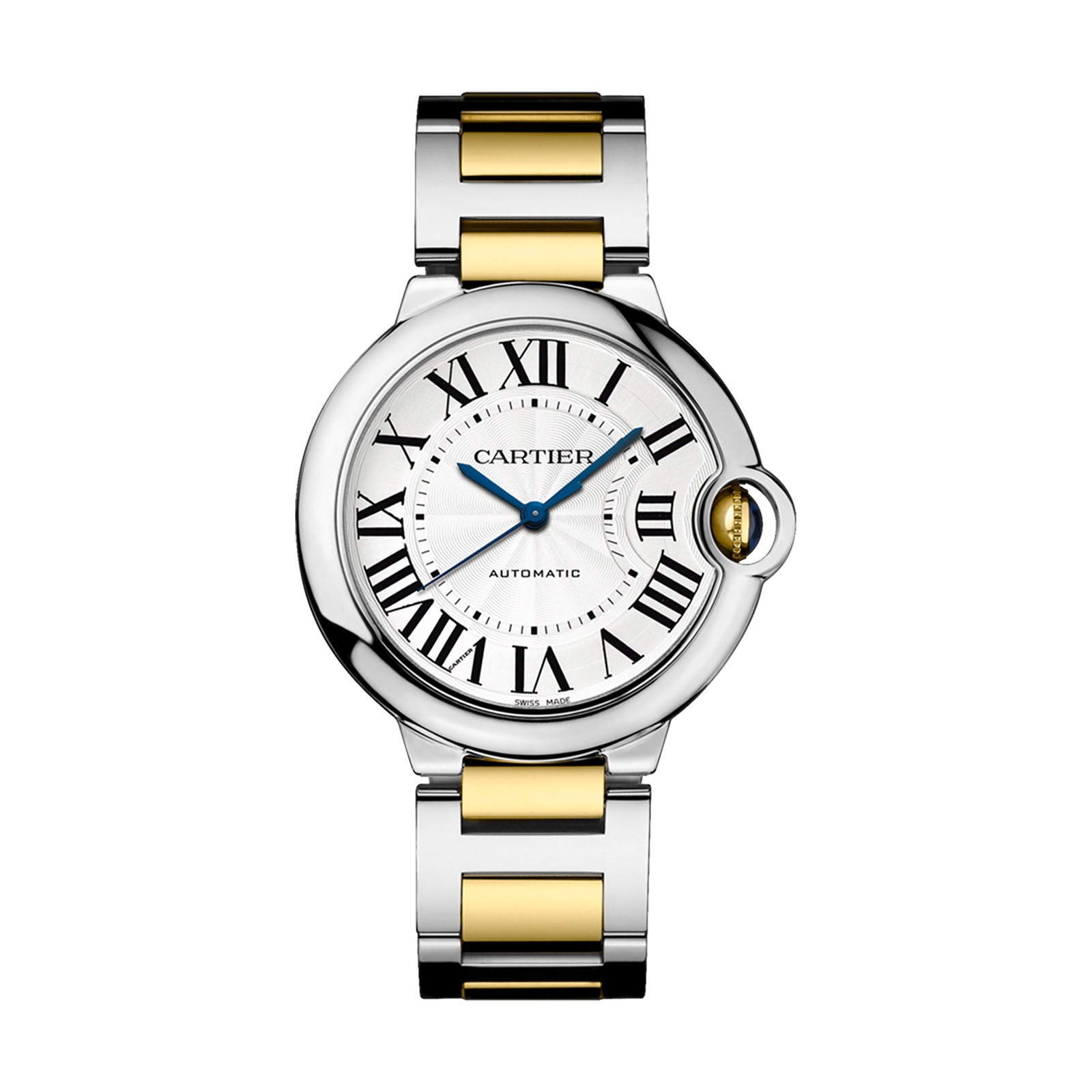 MiroTime Swiss Ballon Bleu de Cartier watch, 36 mm, 18K gold and steel