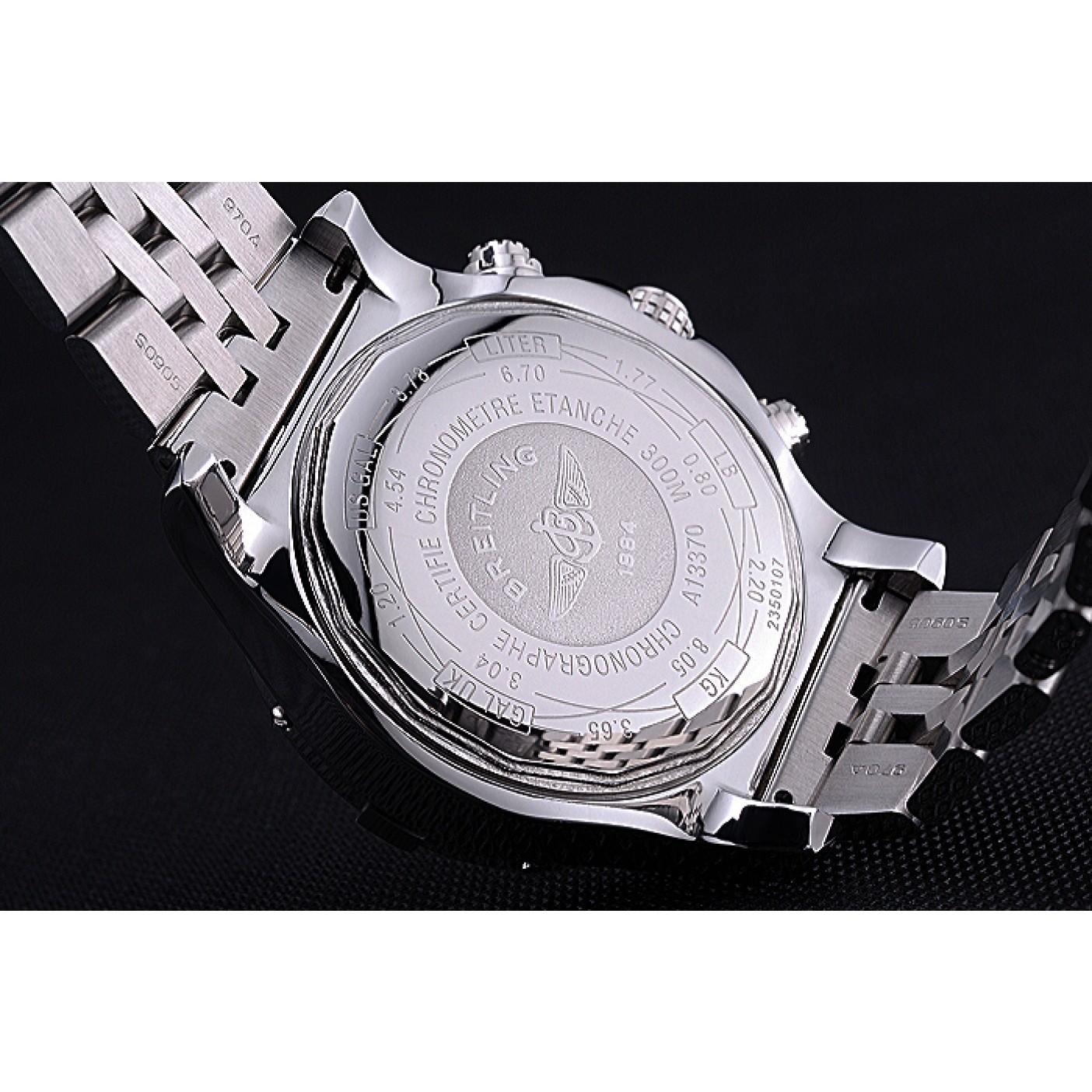 MiroTime Breitling Chronomat Evolution Black Dial Stainless Steel Bracelet 622515