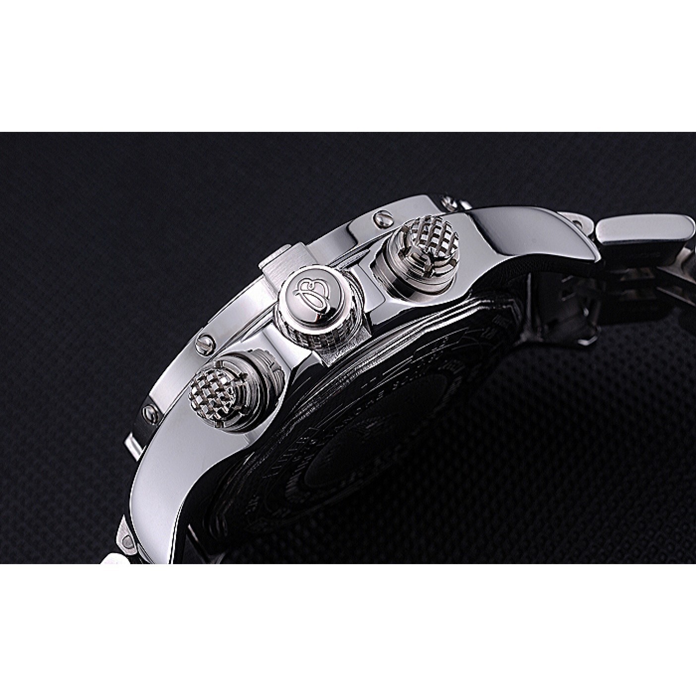 MiroTime Breitling Chronomat Evolution Black Dial Stainless Steel Bracelet 622515