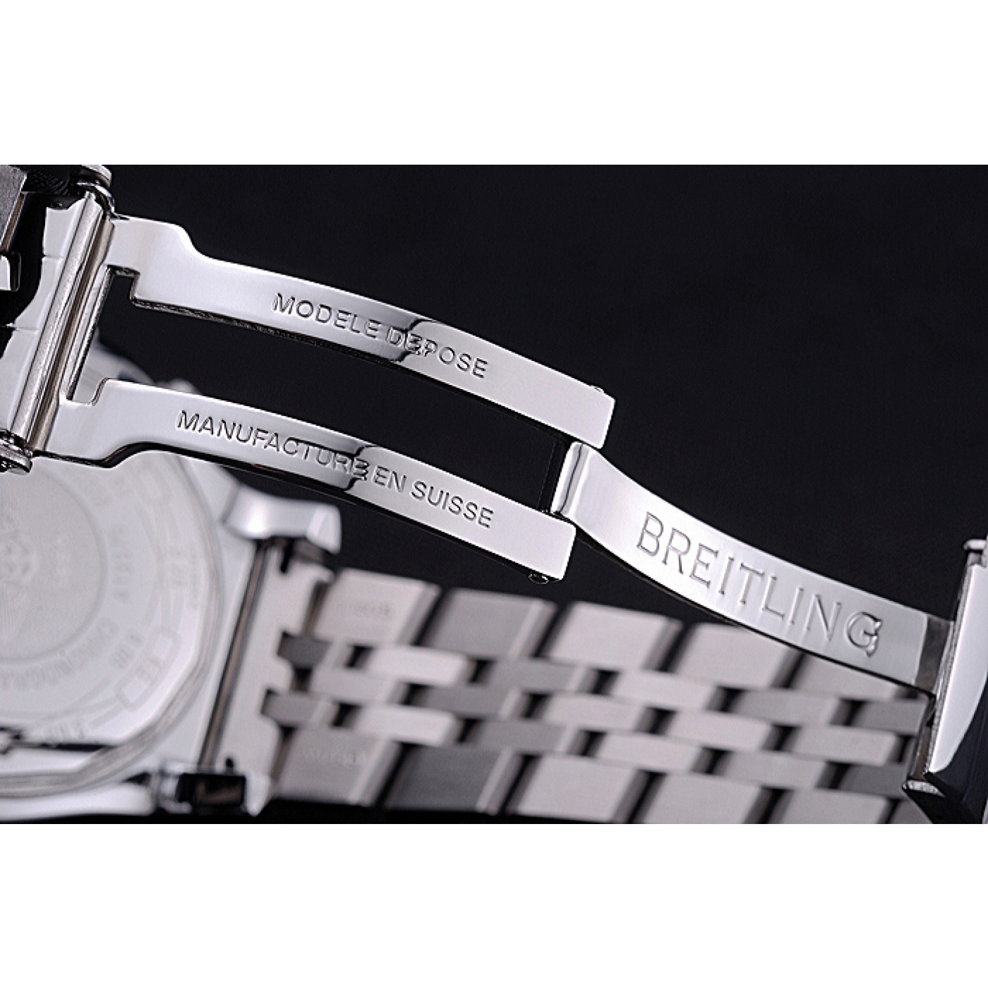 MiroTime Breitling Chronomat Evolution Black Dial Stainless Steel Bracelet 622515