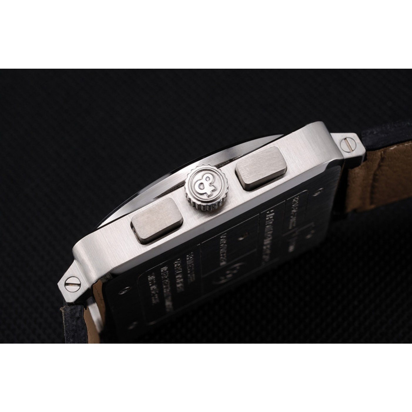 MiroTime Bell and Ross BR 03-94 Black Dial Silver Case Black Leather Strap