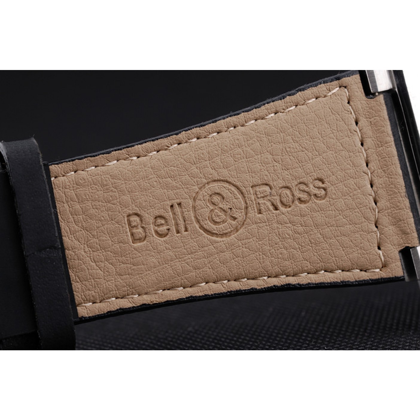 MiroTime Bell and Ross BR 03-94 Black Dial Silver Case Black Leather Strap