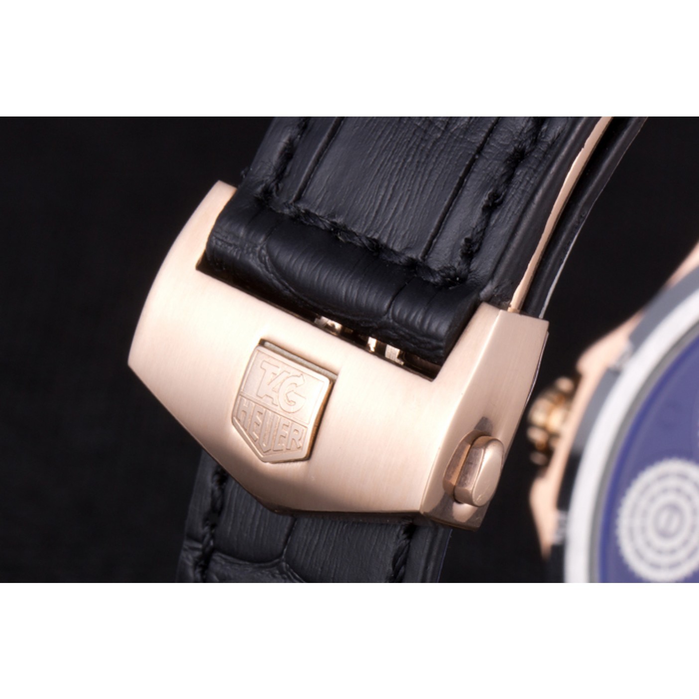 MiroTime Tag Heuer Carrera Pendulum Black Leather Strap 7919