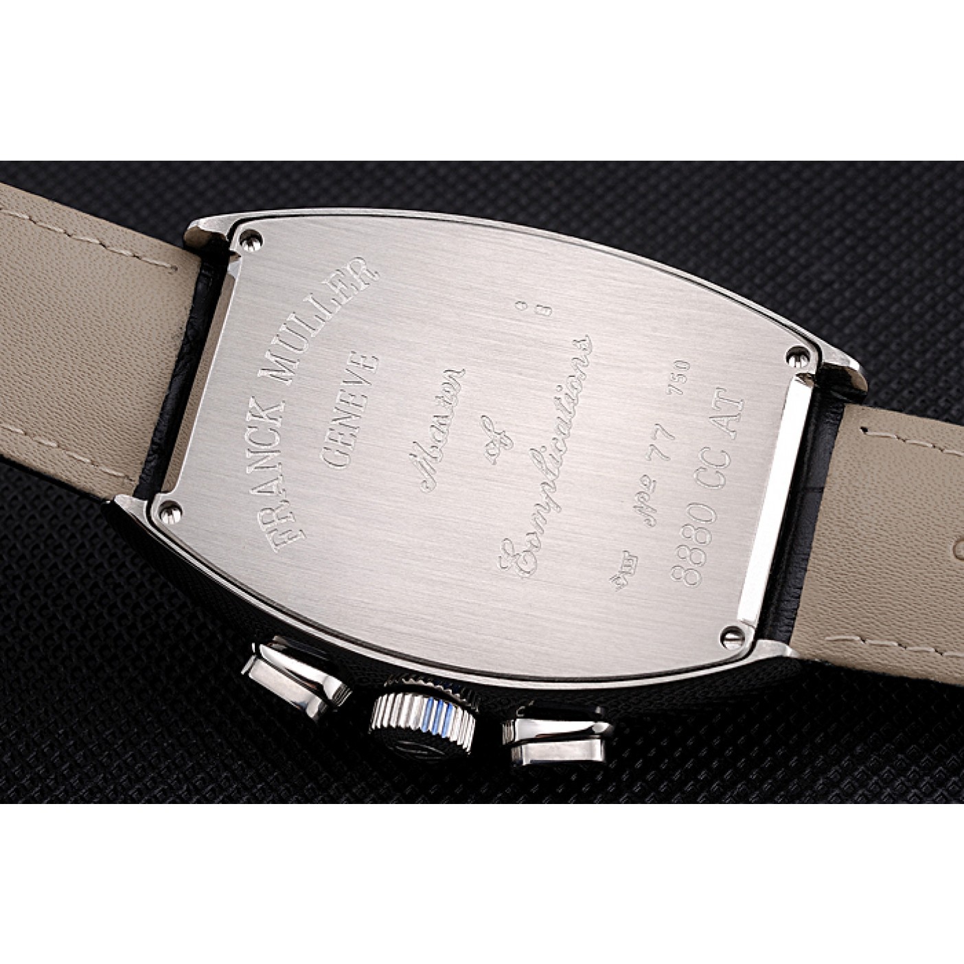 MiroTime Franck Muller Casablanca Black Croco Leather Strap Tourbillon 80282