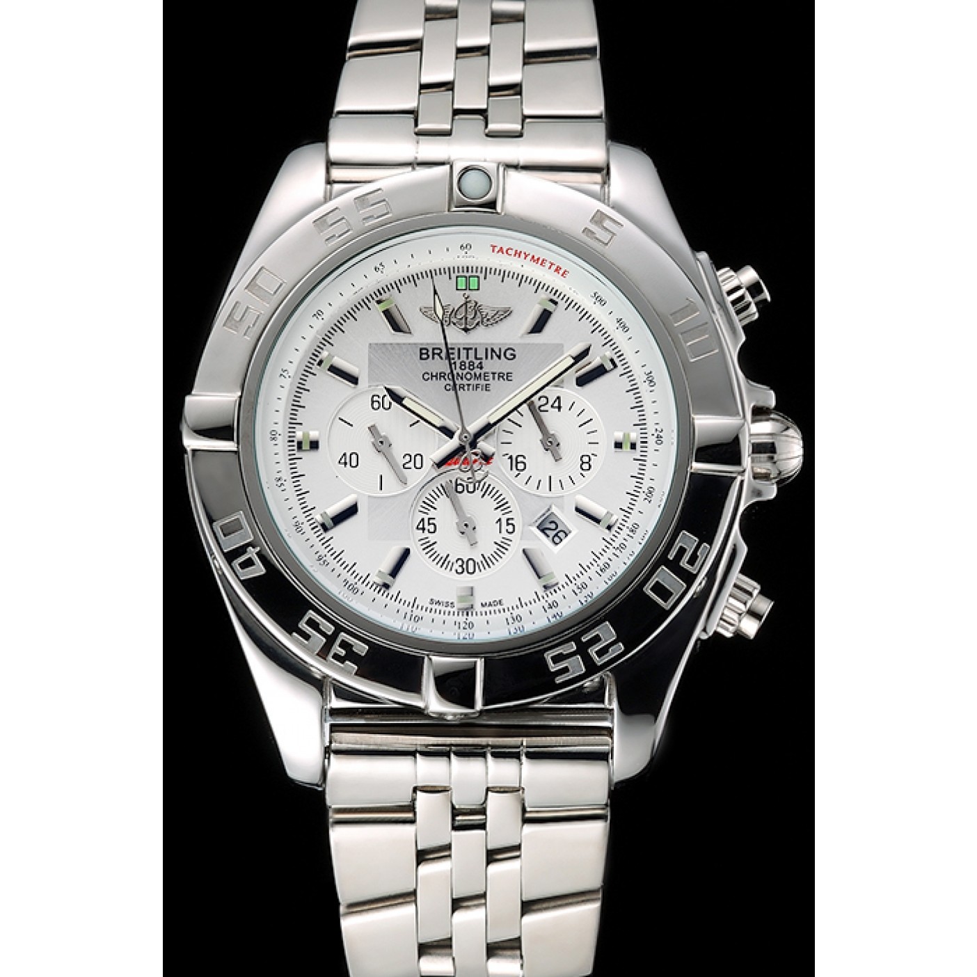 MiroTime Breitling Chronomat White Dial Stainless Steel Case And Bracelet 622223