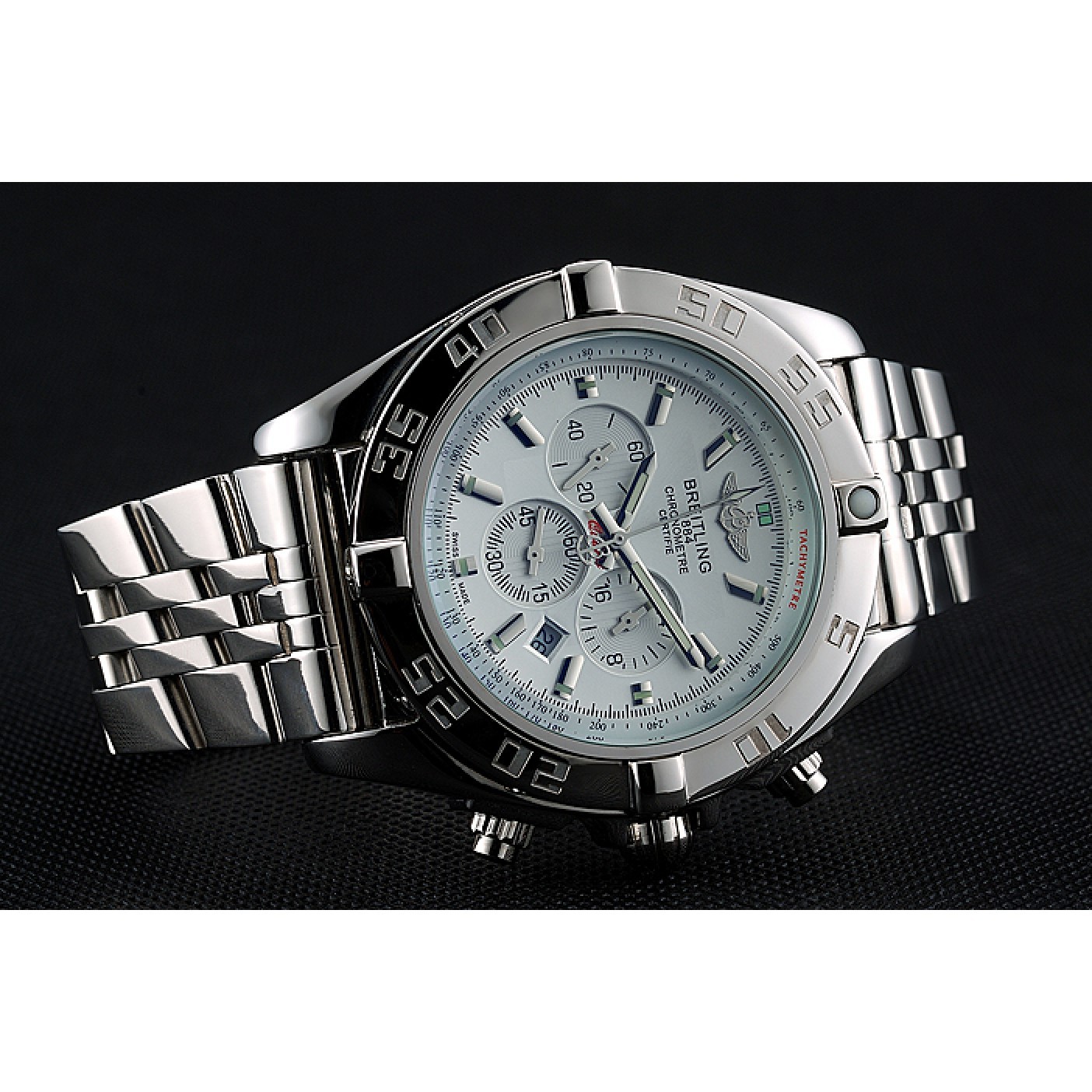 MiroTime Breitling Chronomat White Dial Stainless Steel Case And Bracelet 622223