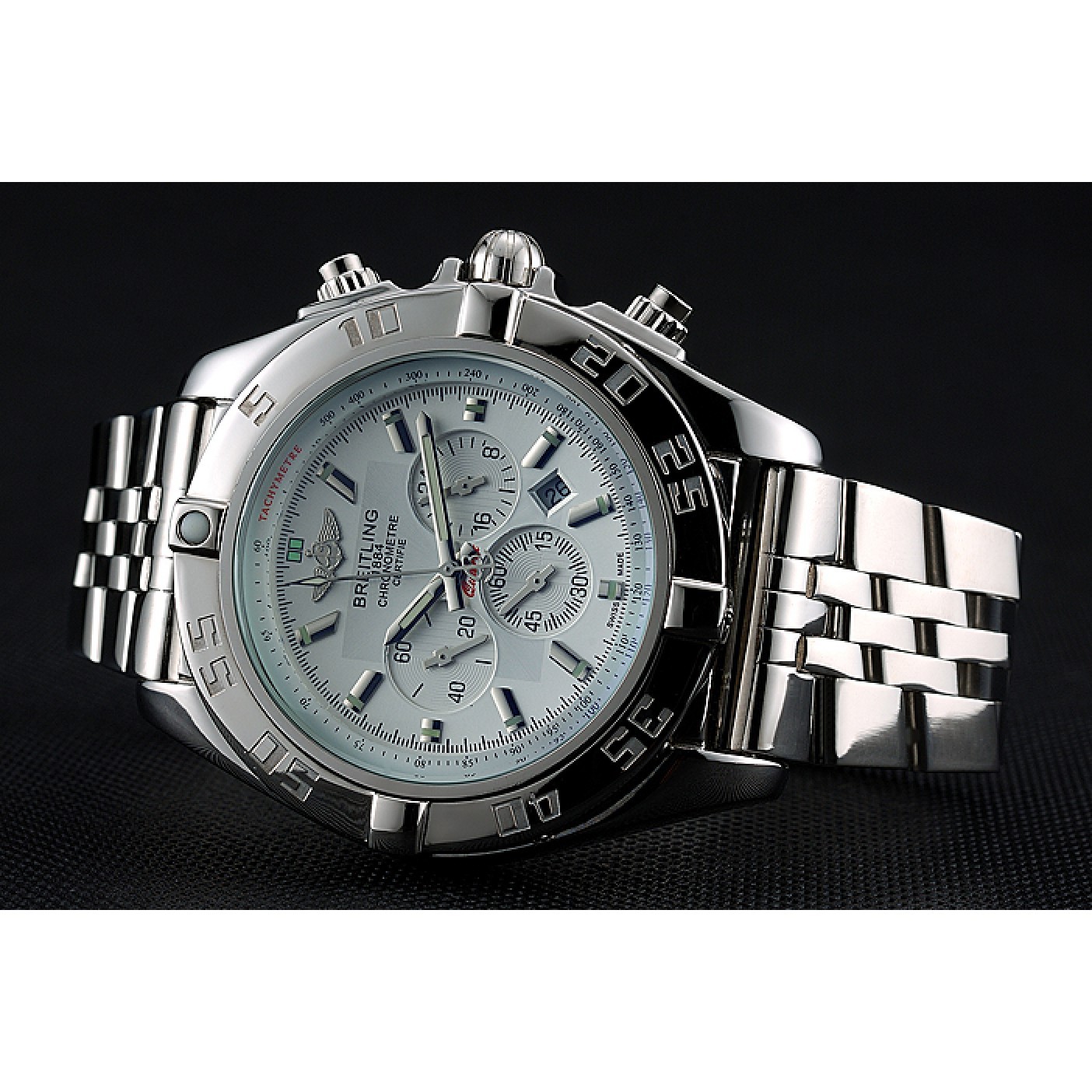 MiroTime Breitling Chronomat White Dial Stainless Steel Case And Bracelet 622223