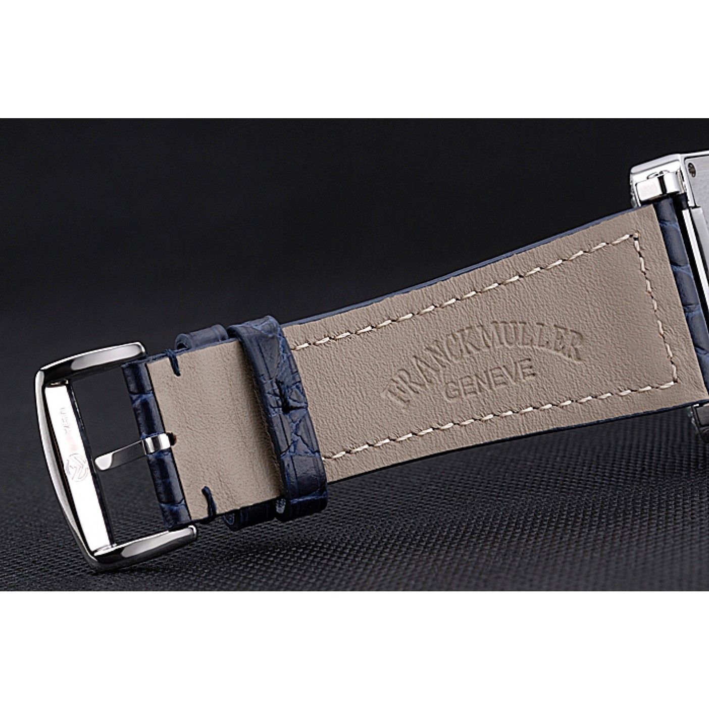 MiroTime Franck Muller Master Square Color Dreams Diamonds Dial Diamonds Case Blue Leather Strap 622359