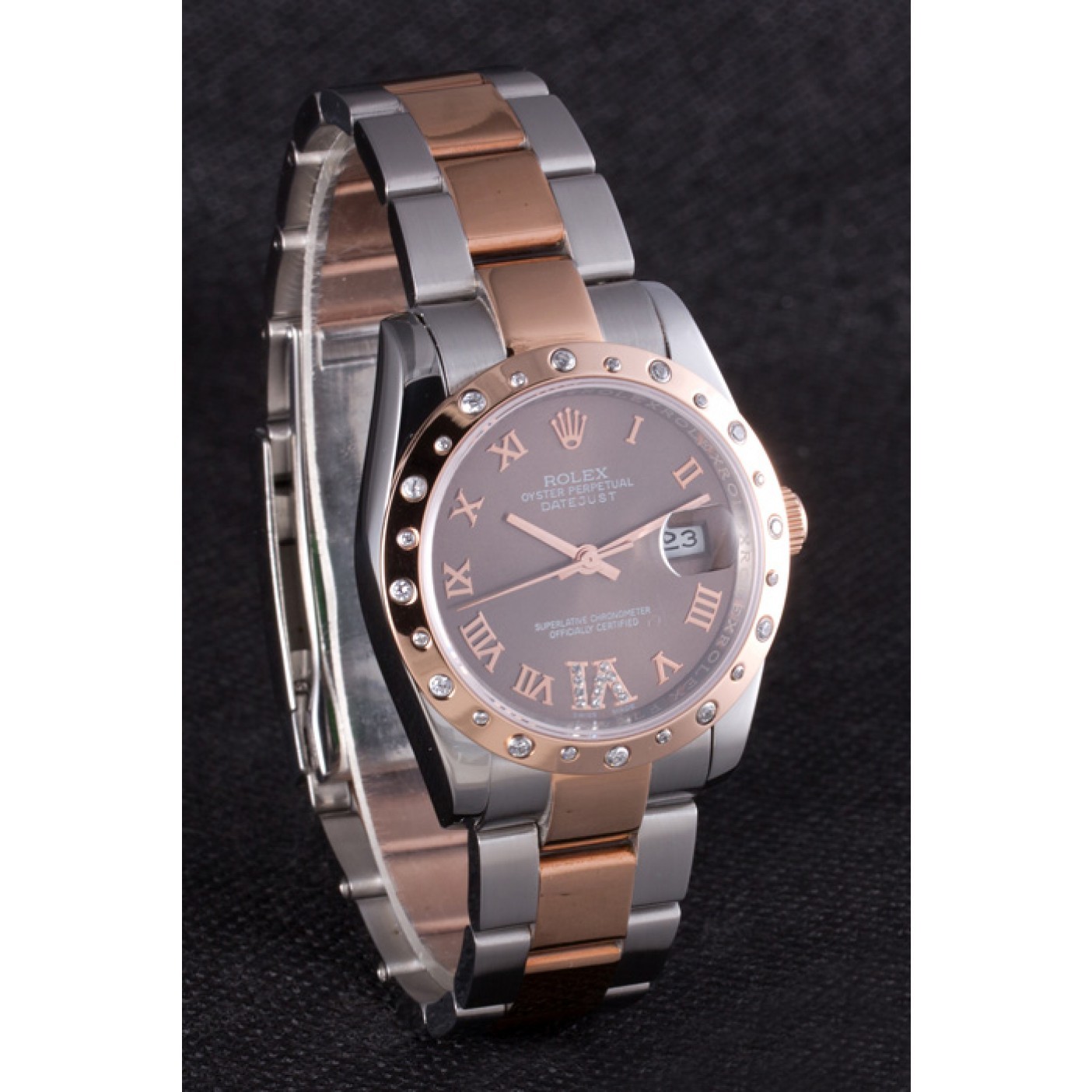 MiroTime Rolex Datejust Diamond Bezel Brown Dial 7465