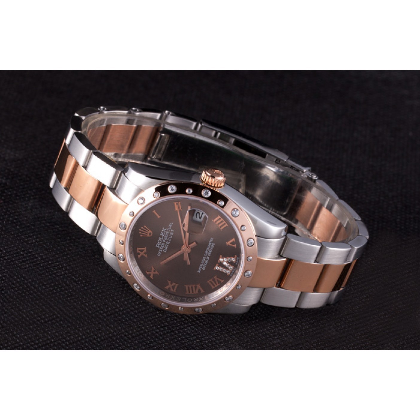 MiroTime Rolex Datejust Diamond Bezel Brown Dial 7465