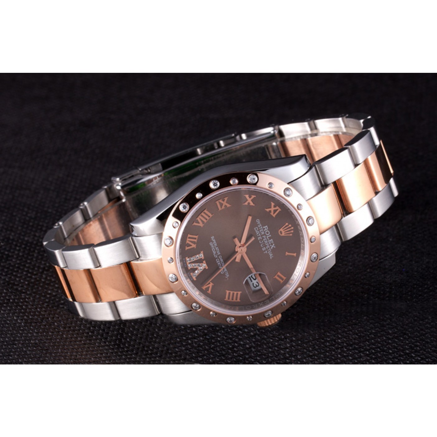 MiroTime Rolex Datejust Diamond Bezel Brown Dial 7465