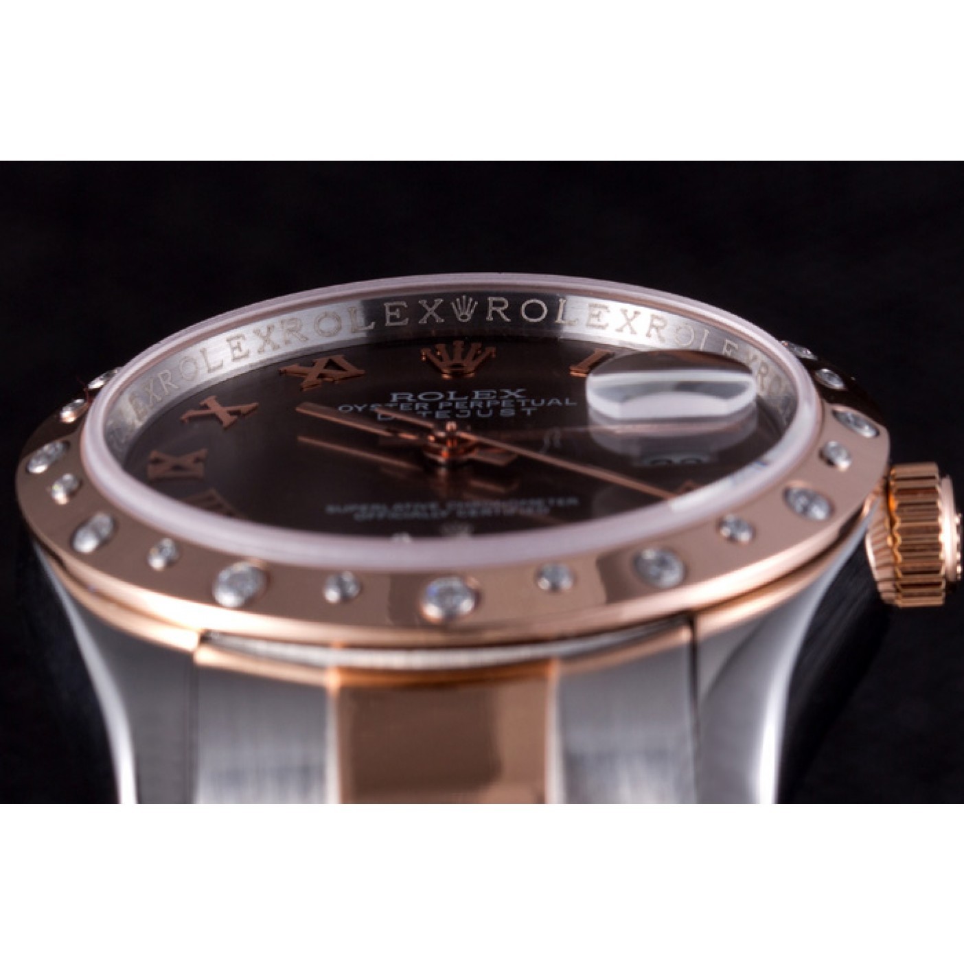 MiroTime Rolex Datejust Diamond Bezel Brown Dial 7465
