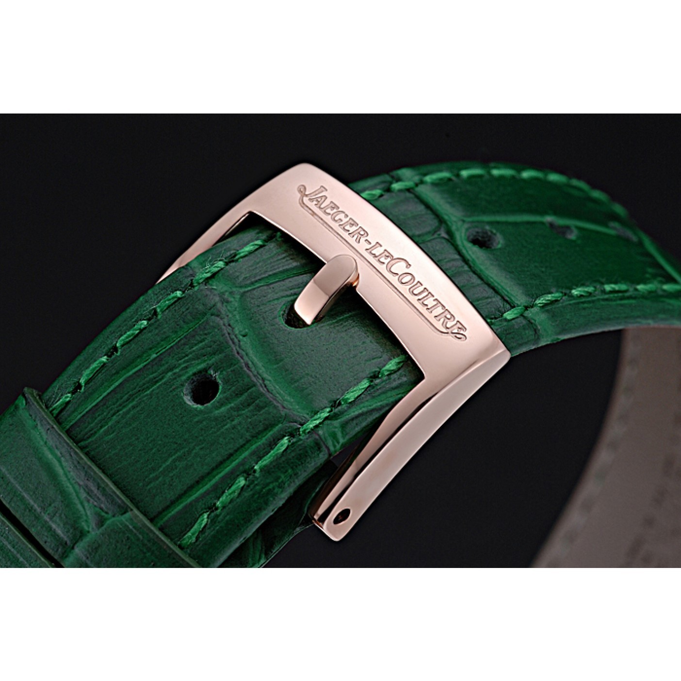 MiroTime Jaeger LeCoultre Rendez-Vous White Dial Green Leather Strap 622085