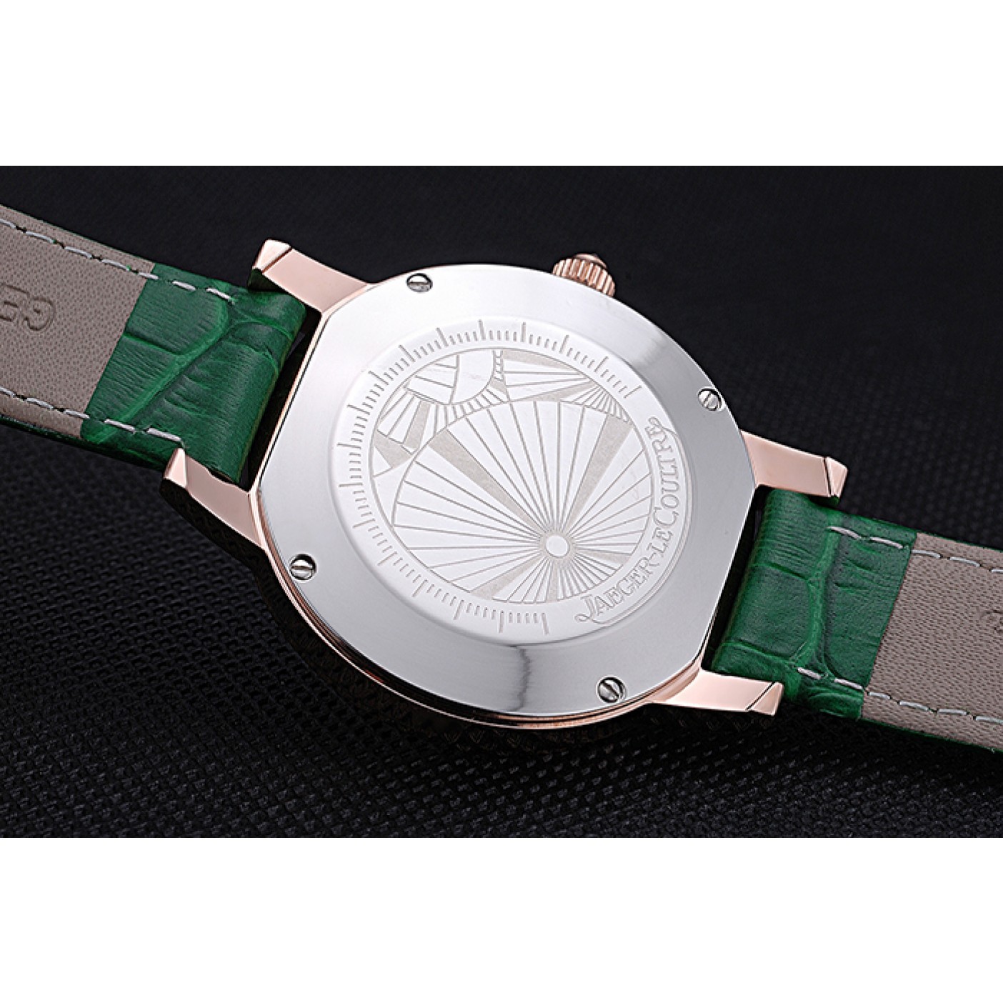 MiroTime Jaeger LeCoultre Rendez-Vous White Dial Green Leather Strap 622085
