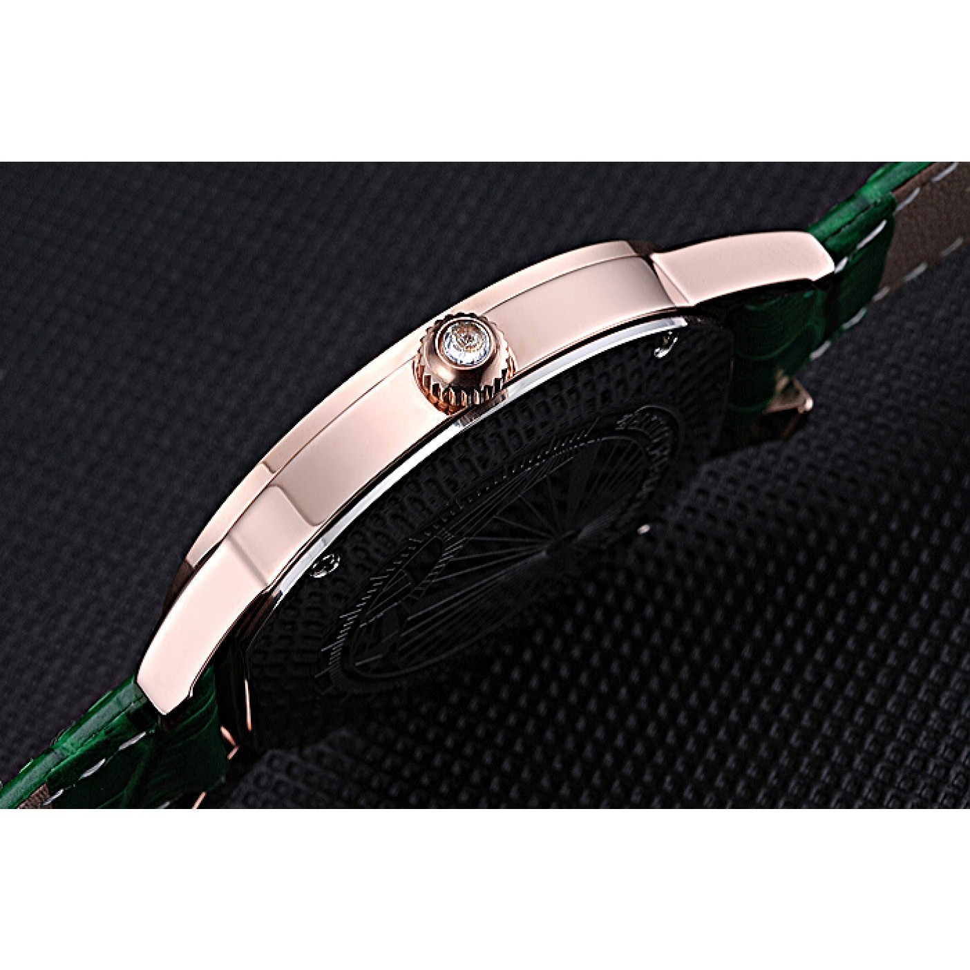 MiroTime Jaeger LeCoultre Rendez-Vous White Dial Green Leather Strap 622085