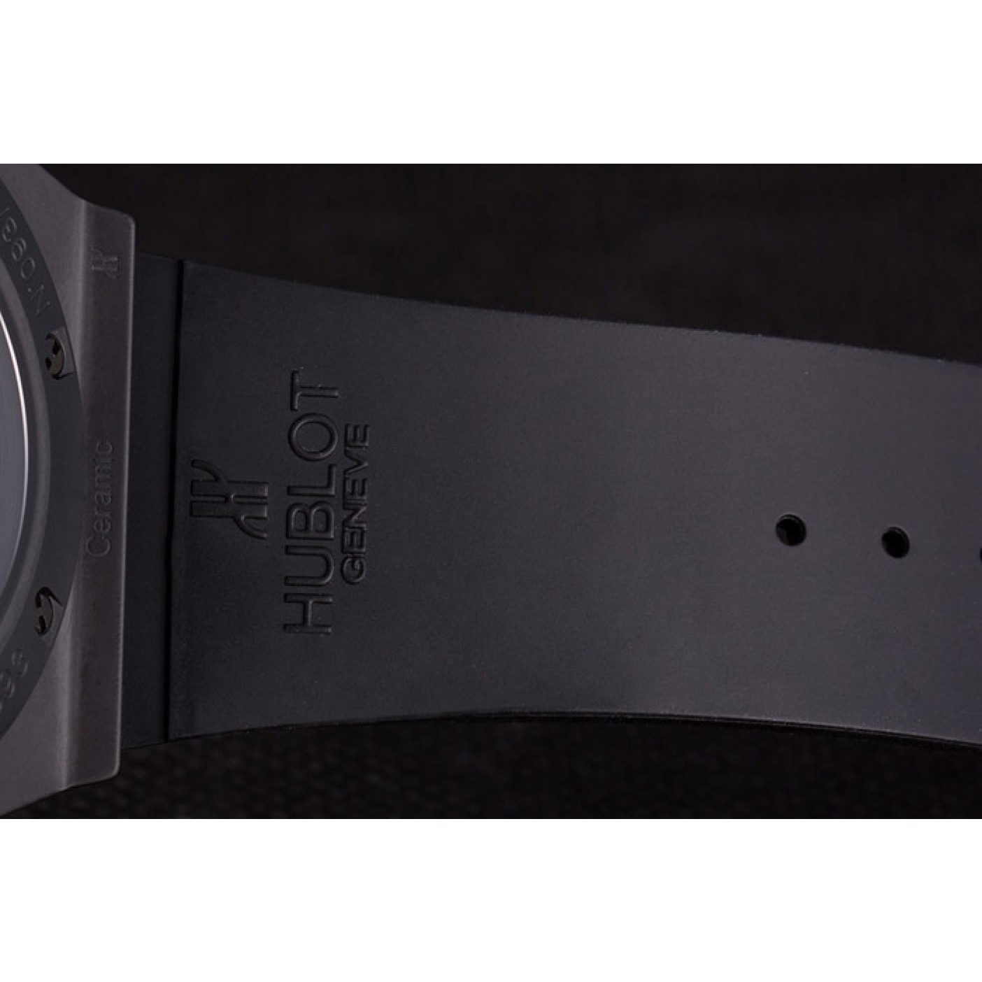 MiroTime Swiss Hublot King Power Black Dial with Rubber Band shb10 621403