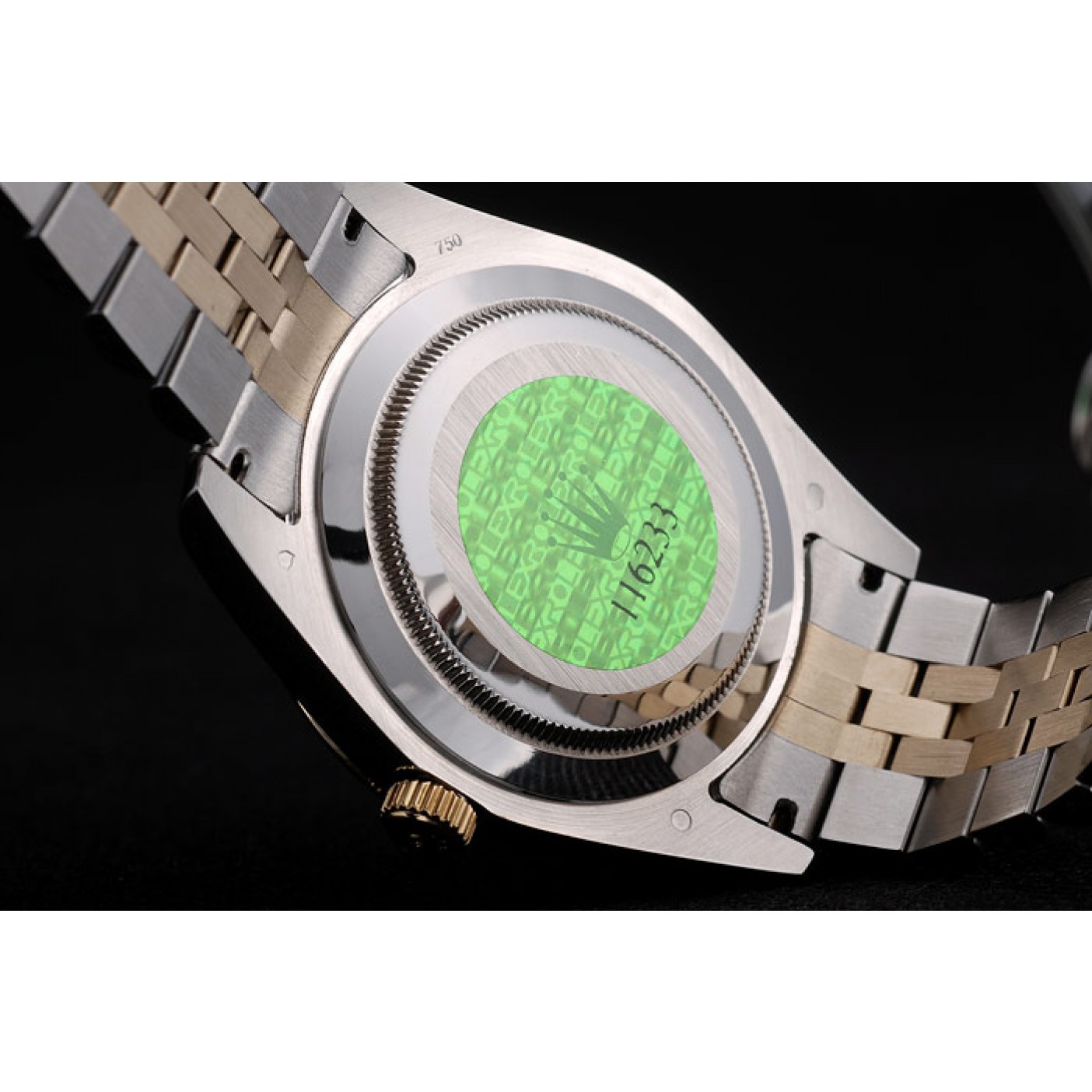 MiroTime Rolex DateJust Gold Stainless Steel Ribbed Bezel Goldish Dial 41978