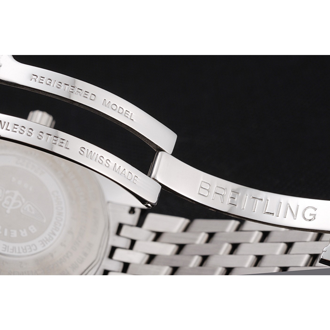 MiroTime Breitling Navitimer World Black Dial Stainless Steel Bracelet 622512