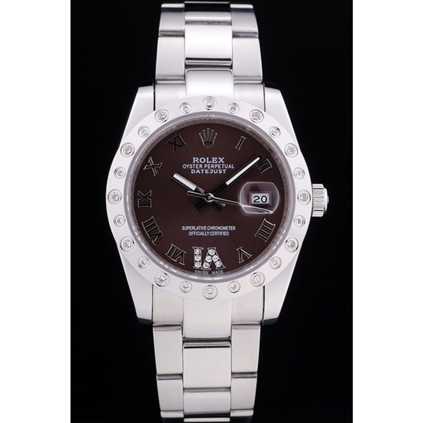 MiroTime Rolex Datejust Diamond Bezel Brown Dial 7466