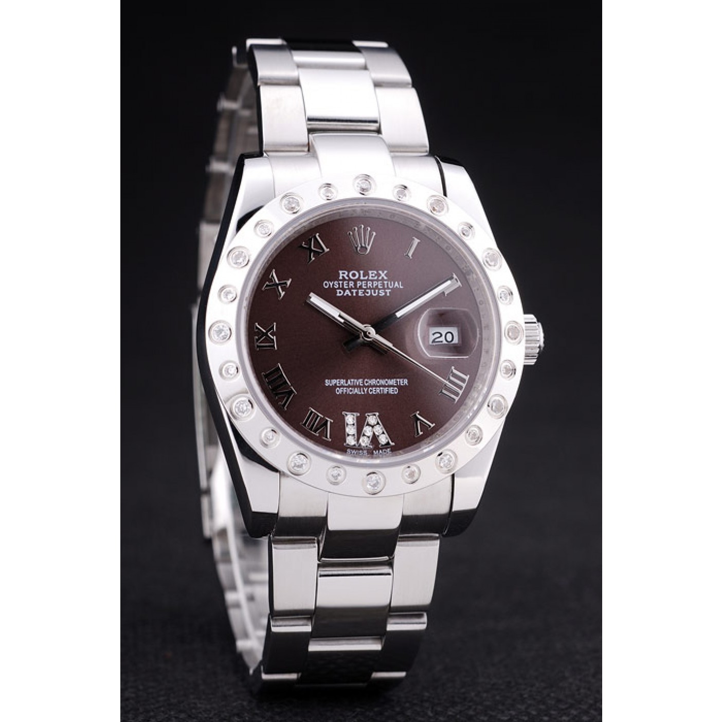 MiroTime Rolex Datejust Diamond Bezel Brown Dial 7466