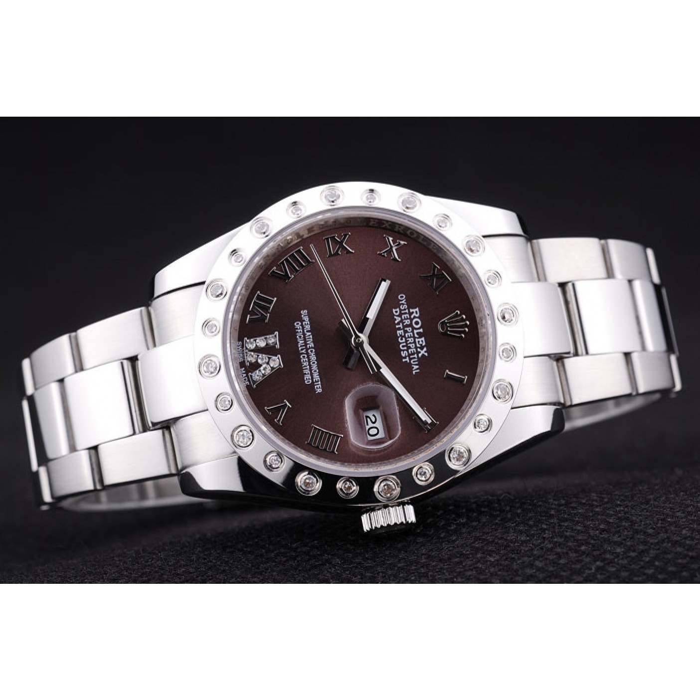 MiroTime Rolex Datejust Diamond Bezel Brown Dial 7466
