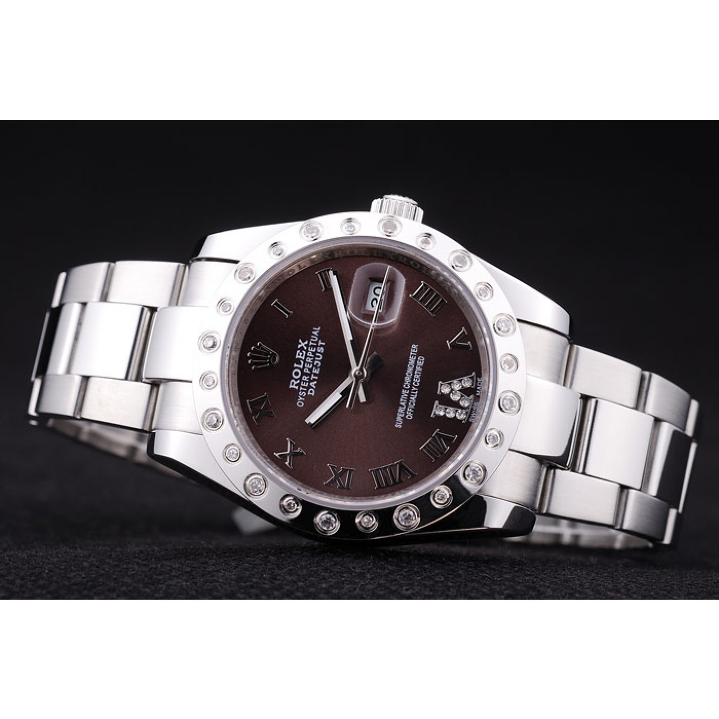 MiroTime Rolex Datejust Diamond Bezel Brown Dial 7466