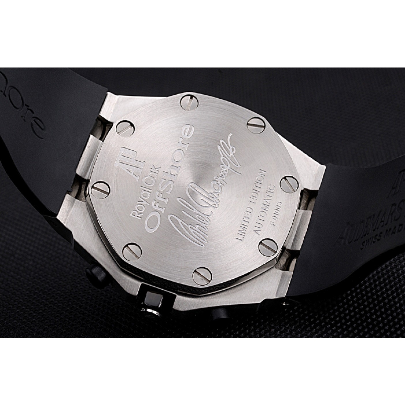MiroTime Swiss Audemars Piguet Royal Oak Offshore Black And Yellow Dial Stainless Steel Case Black Rubber Strap 622855