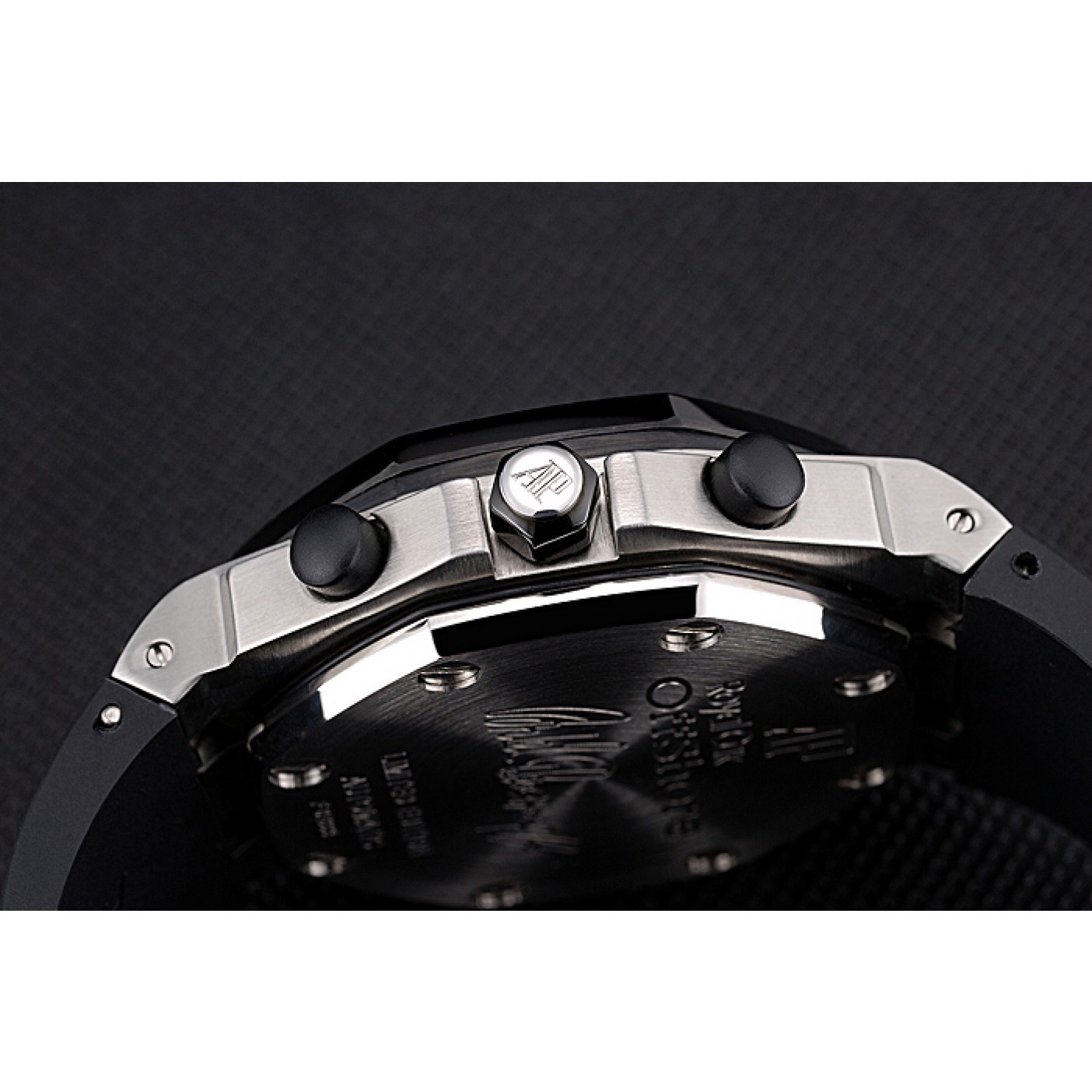 MiroTime Swiss Audemars Piguet Royal Oak Offshore Black And Yellow Dial Stainless Steel Case Black Rubber Strap 622855