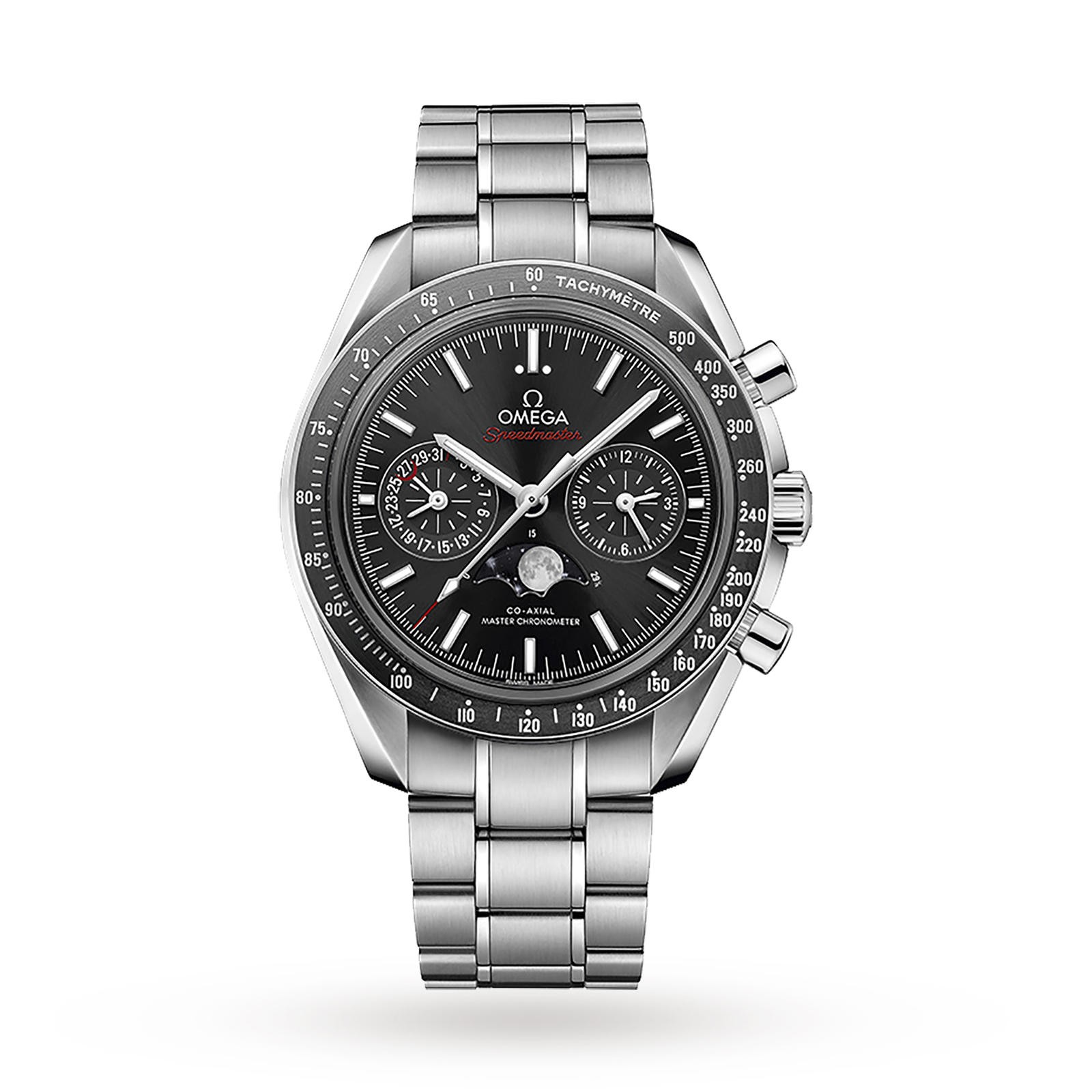 MiroTime Swiss Omega Speedmaster Moonwatch Co-Axial Moonphase 44.25mm Mens Watch O30430445201001