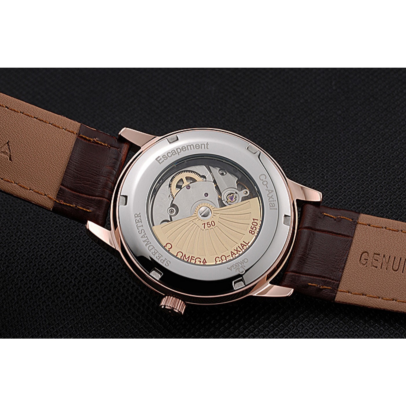 MiroTime Omega DeVille Prestige Small Seconds White Dial Gold Case Brown Leather Bracelet 622603