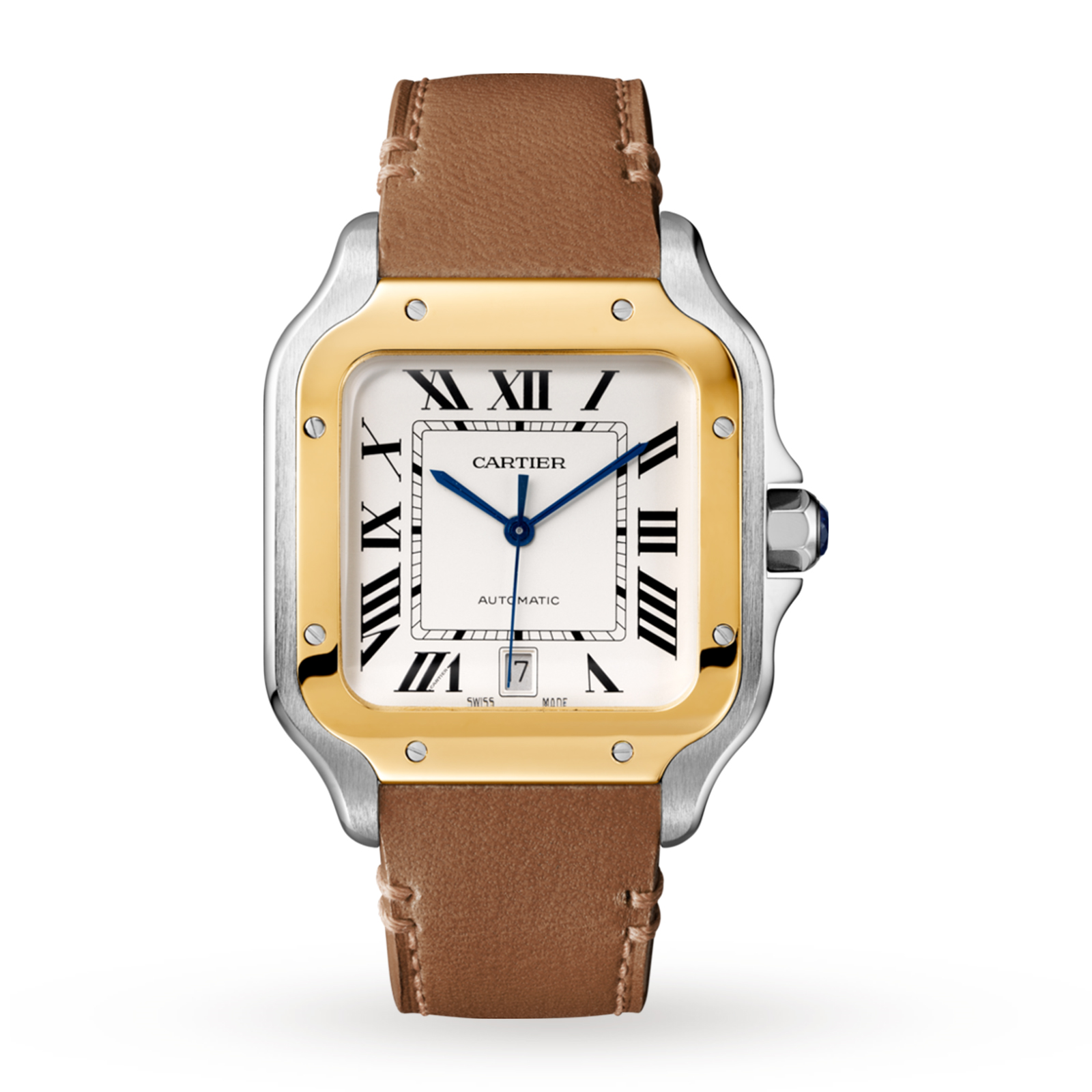 MiroTime Swiss Santos de Cartier, Large model, yellow gold &amp; steel