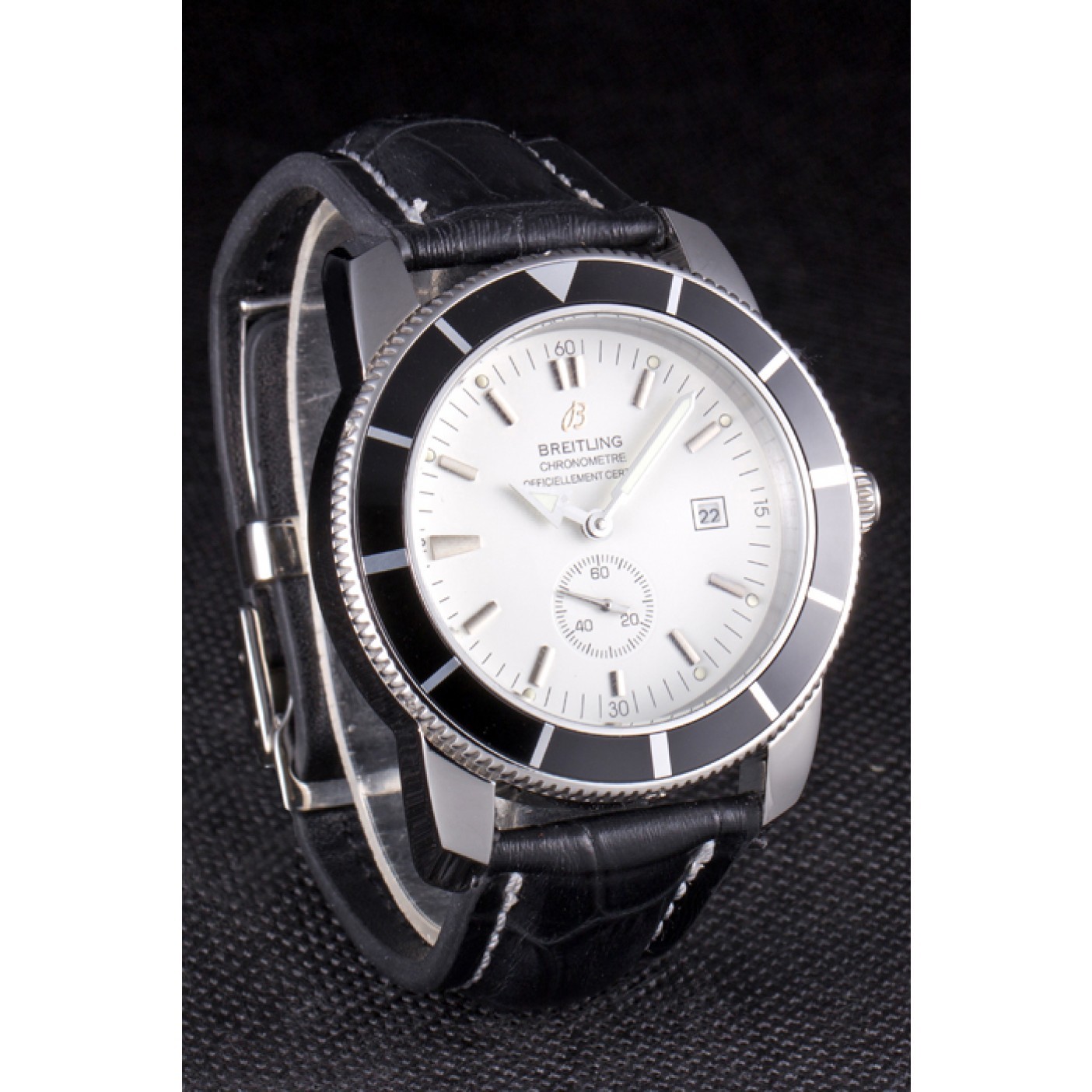 MiroTime Breitling Certifie SuperOcean White Dial Black Watch
