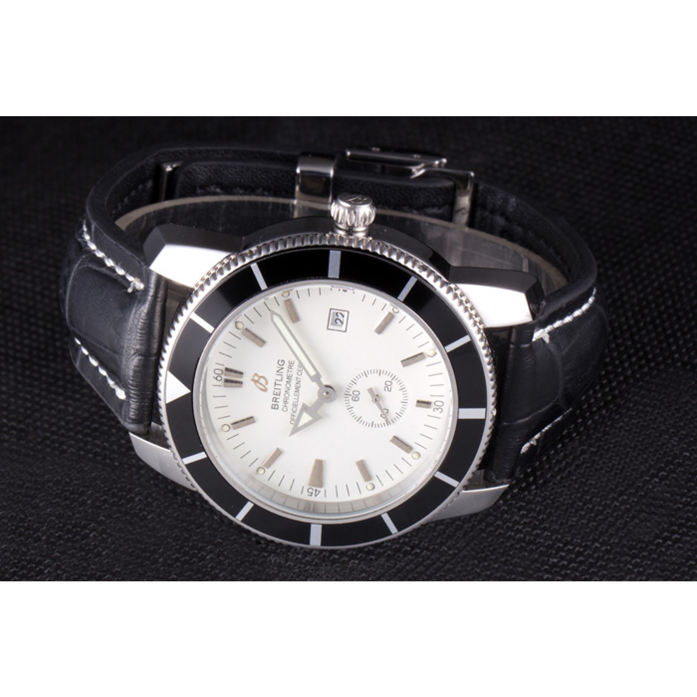 MiroTime Breitling Certifie SuperOcean White Dial Black Watch