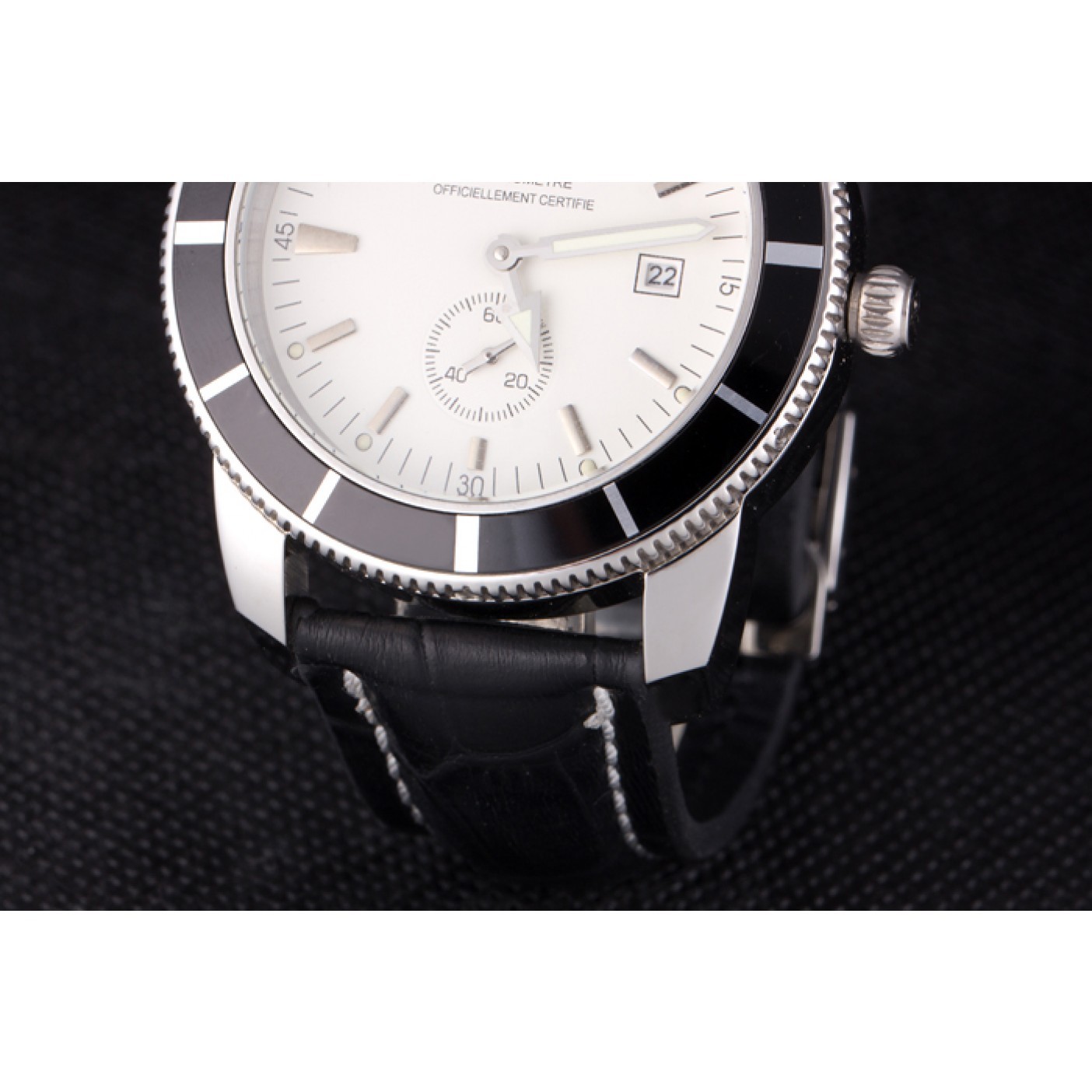 MiroTime Breitling Certifie SuperOcean White Dial Black Watch