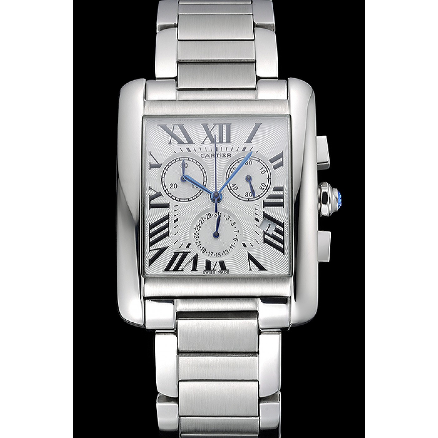 MiroTime Cartier Tank MC White Dial Stainless Steel Case And Bracelet 622697