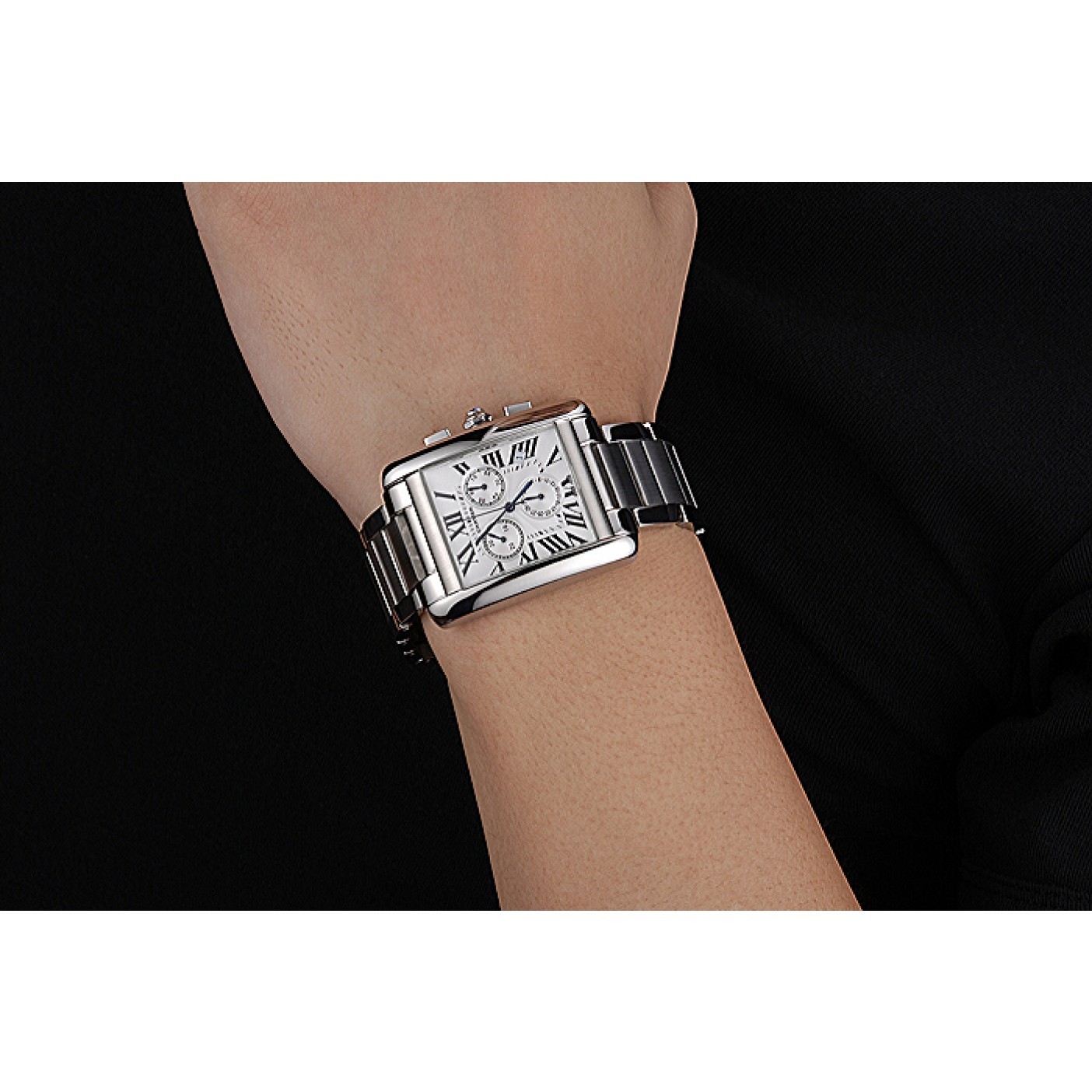 MiroTime Cartier Tank MC White Dial Stainless Steel Case And Bracelet 622697