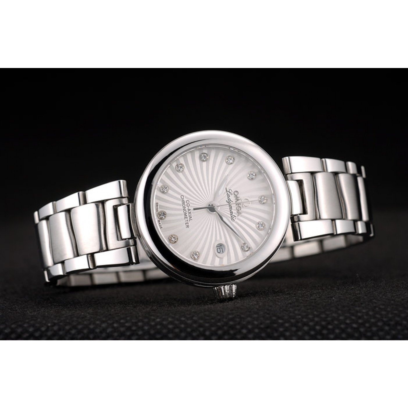 MiroTime Omega DeVille Ladymatic Stainless Steel Strap White Dial