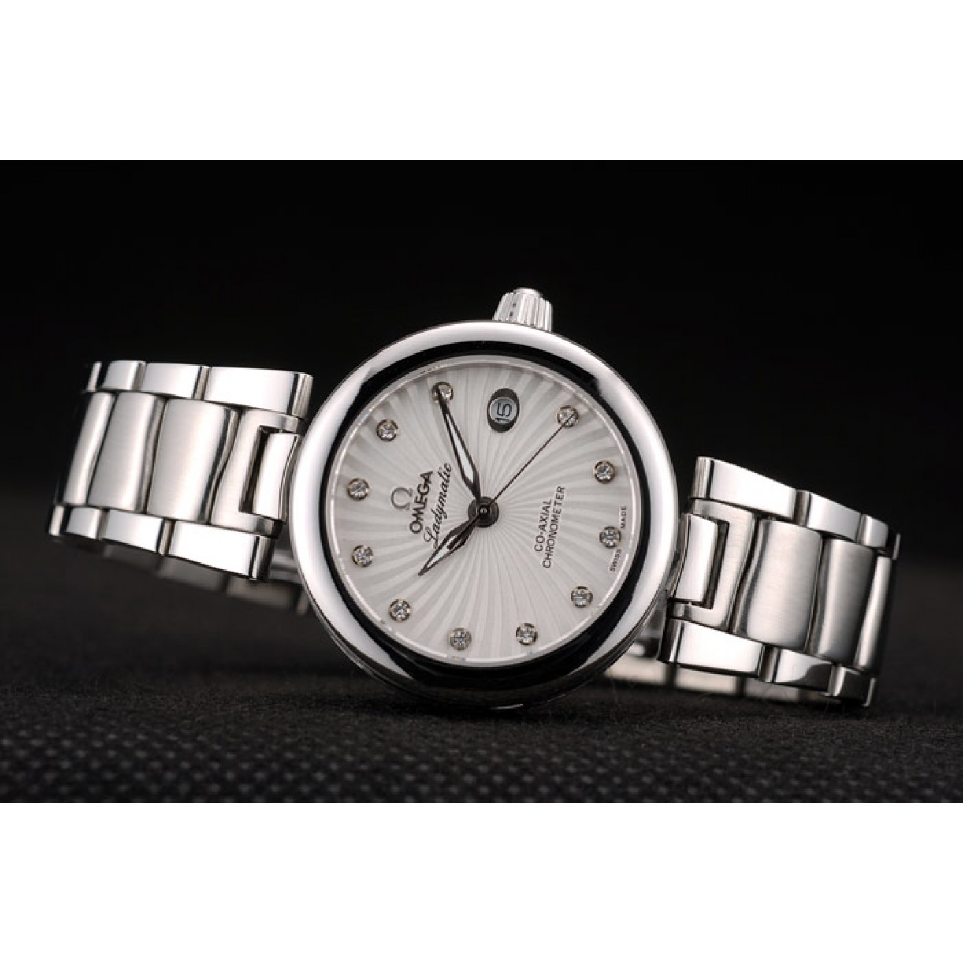 MiroTime Omega DeVille Ladymatic Stainless Steel Strap White Dial