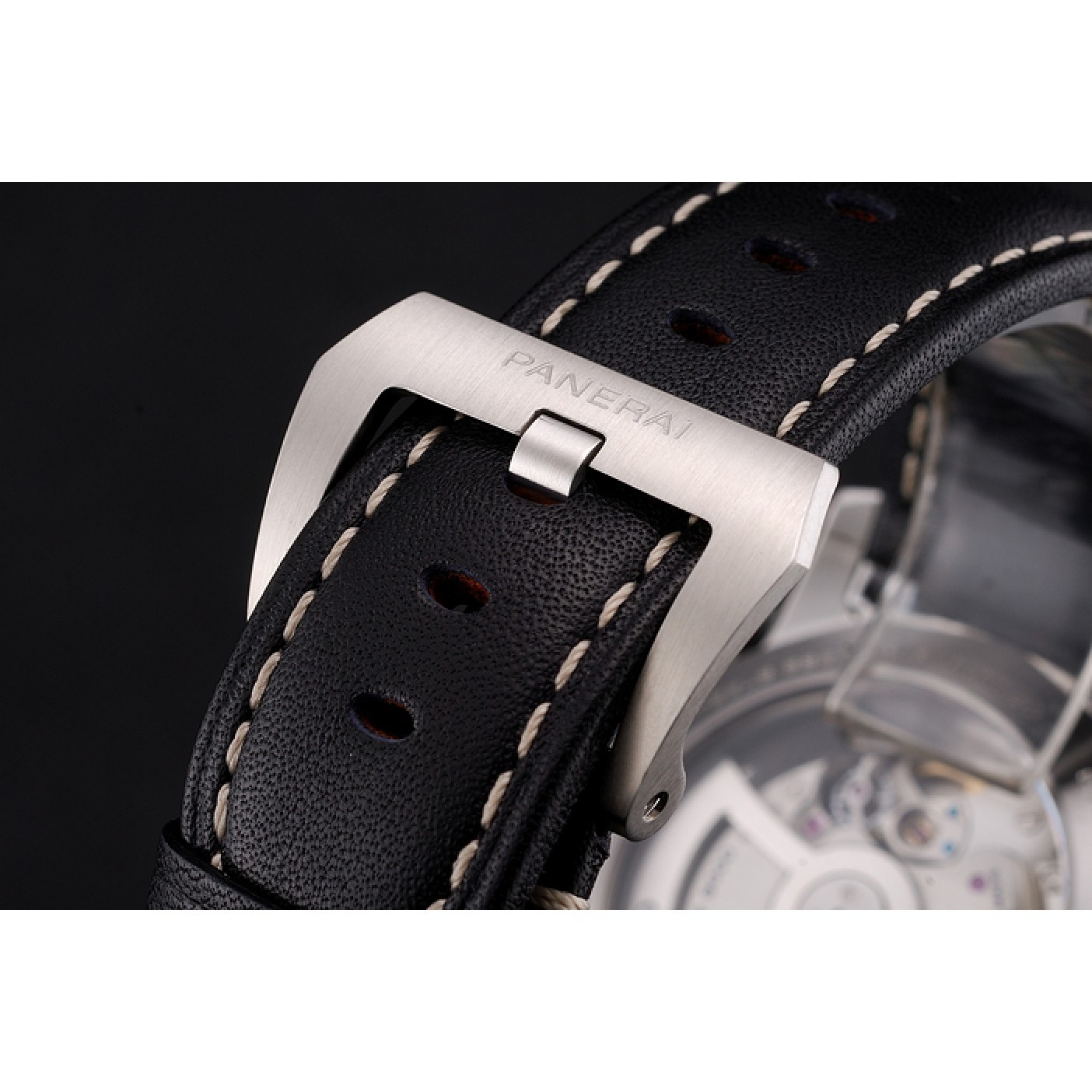 MiroTime Swiss Panerai Luminor Marina 1950 3 Days Brown Dial Stainless Steel Case Black Leather Strap