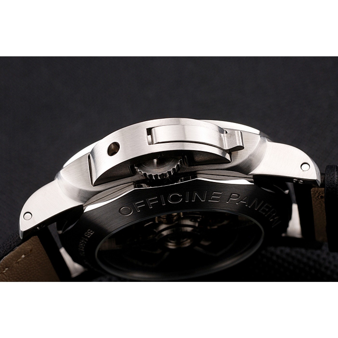 MiroTime Panerai Luminor 1950 3 Days Chrono Flyback Black Dial Stainless Steel Case Black Leather Strap