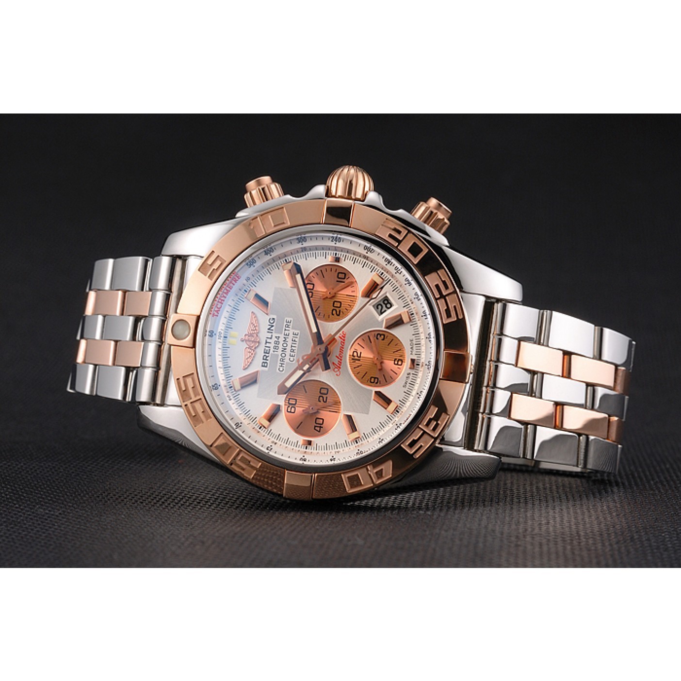 MiroTime Swiss Breitling Certifie Stainless Steel Bezel White Dial 80288