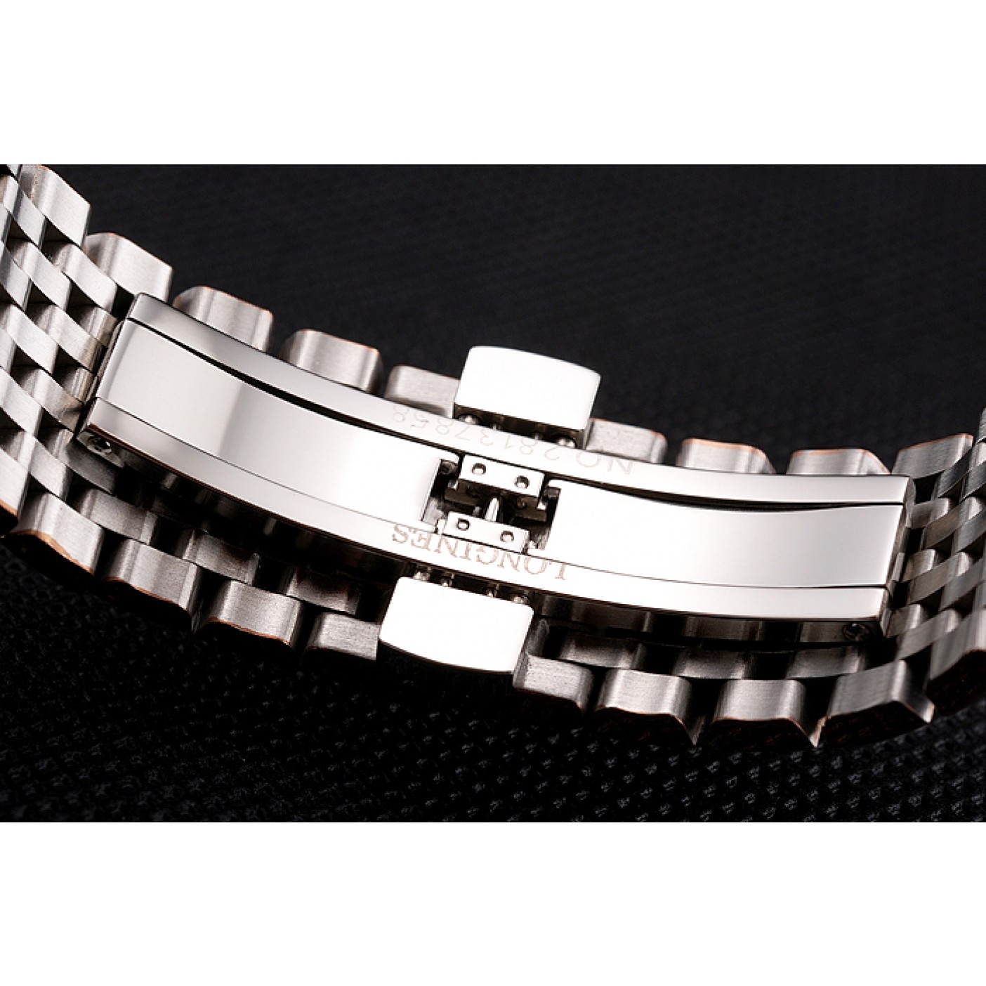 MiroTime Swiss Longines Grande Classique White Dial Roman Numerals Rose Gold Case Two Tone Bracelet