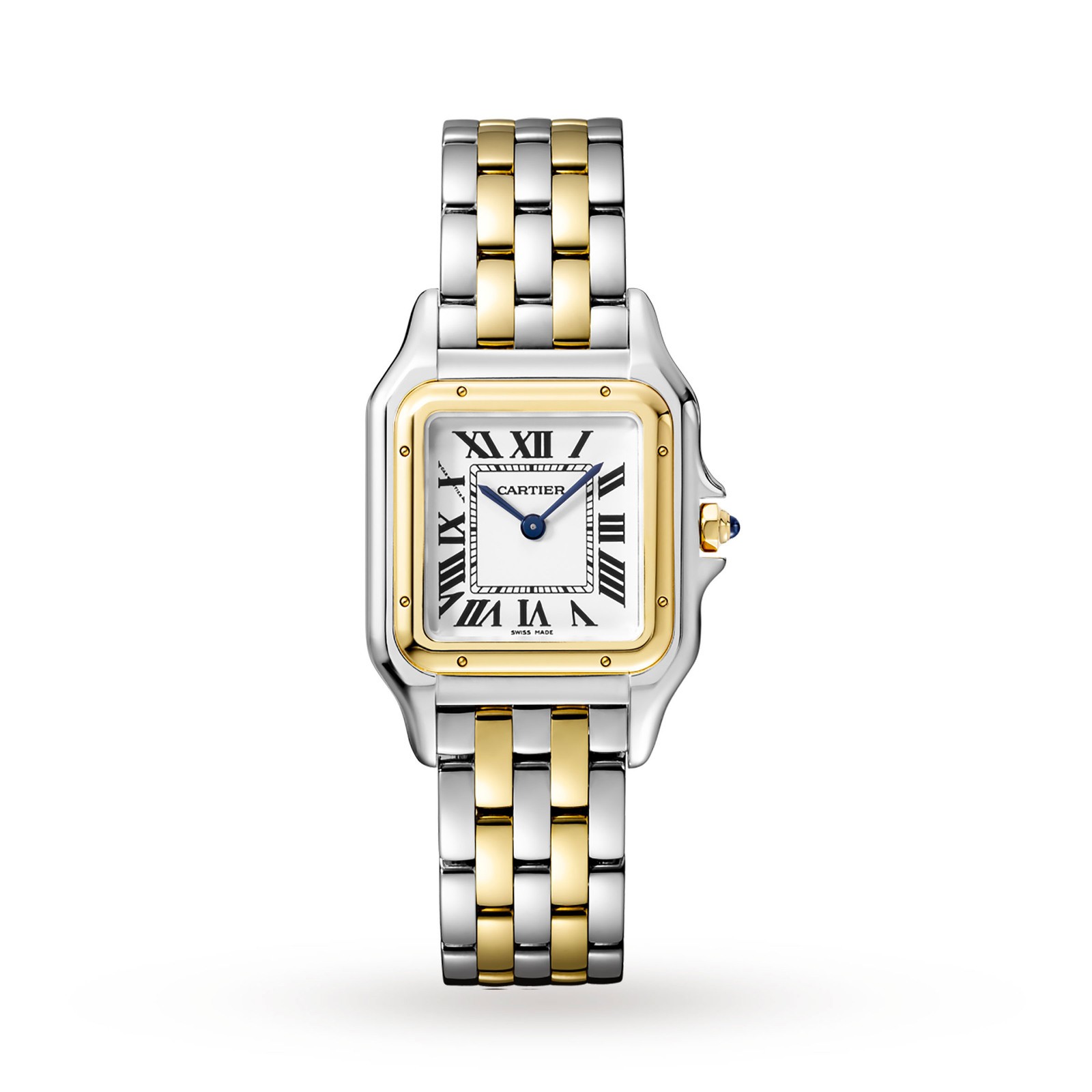 MiroTime Swiss Panthère de Cartier watch, Medium model, yellow gold and steel