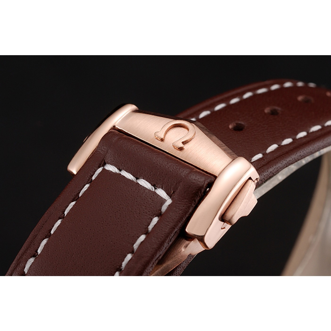 MiroTime Swiss Omega Speedmaster Professional Brown Dial Gold Case Brown Leather Bracelet 1453939