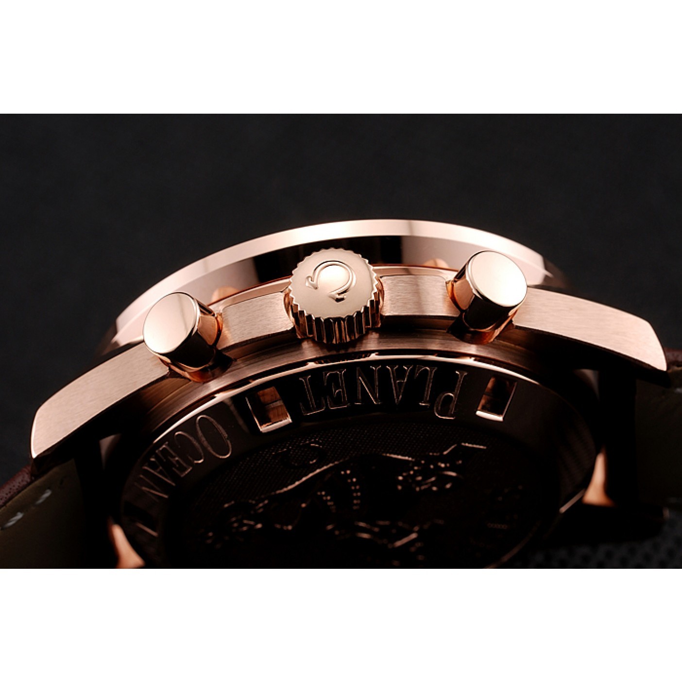MiroTime Swiss Omega Speedmaster Professional Brown Dial Gold Case Brown Leather Bracelet 1453939