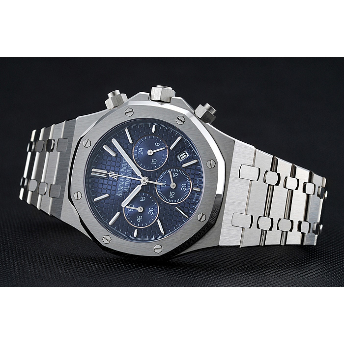 MiroTime Audemars Piguet Royal Oak Chronograph Blue Dial Stainless Steel Bracelet 1454028