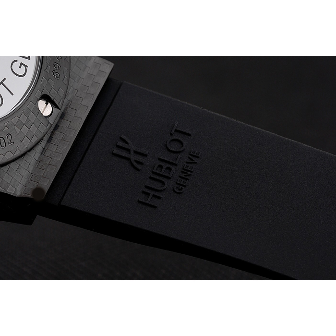 MiroTime Hublot Big Bang Carbon Dial With Red Markings Carbon Case And Bezel Black Rubber Strap 622775